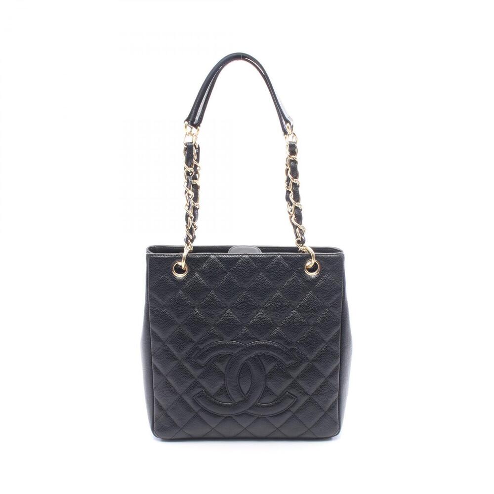 Chanel Matelasse PST Tote Bag Caviar Leather Grained Calfskin Black
